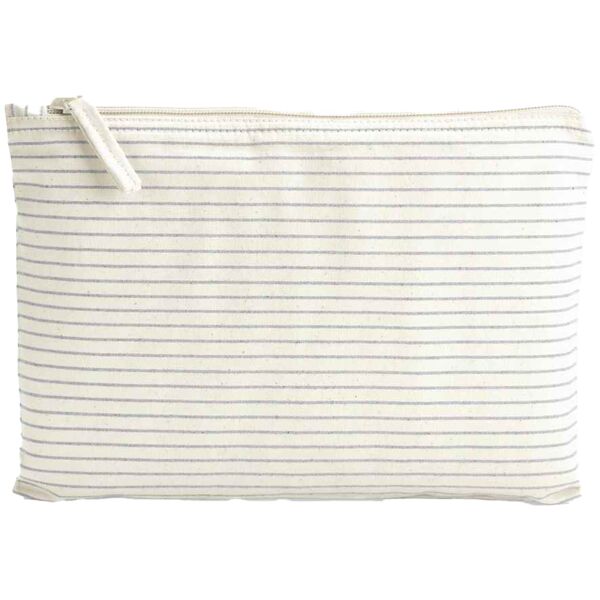Striped organic accessory pouch Thumbnail