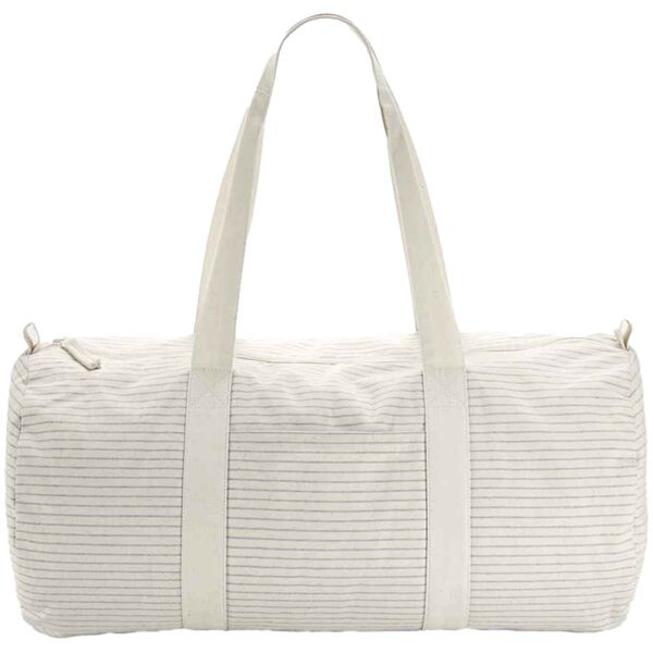 Striped organic cotton barrel bag Thumbnail