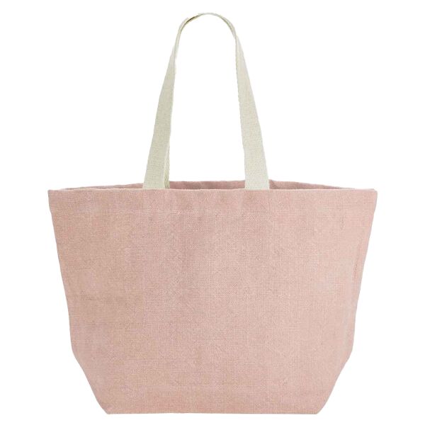 Soft washed jute beach bag Thumbnail