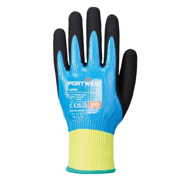 Cut D13 Nitrile aqua gloves (AP50) Thumbnail