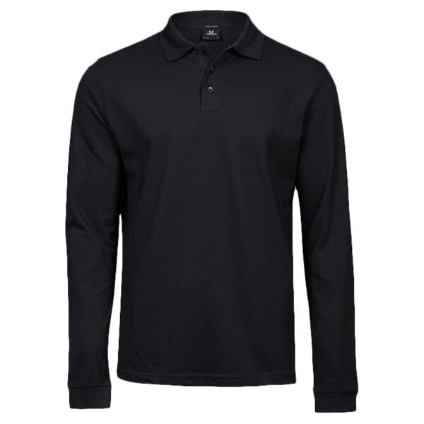 Luxury stretch long sleeve polo (1406) Thumbnail