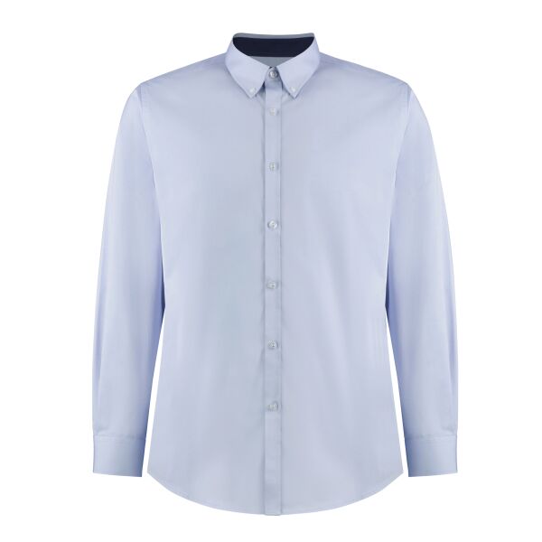 Contrast premium Oxford shirt (button-down collar) long-sleeved (tailored fit) Thumbnail