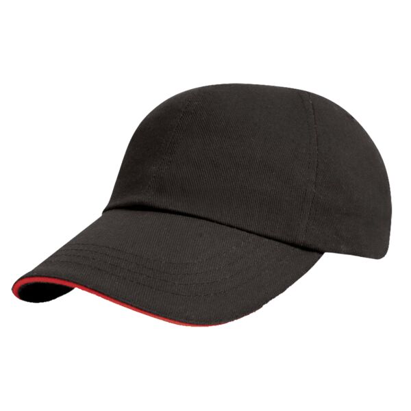 Result Kids Low Profile Heavy Brushed Cotton Cap with Sandwich Peak Thumbnail