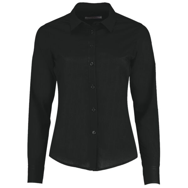 Kustom Kit Ladies Long Sleeve Tailored Poplin Shirt Thumbnail