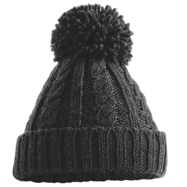 Cable knit melange beanie Thumbnail