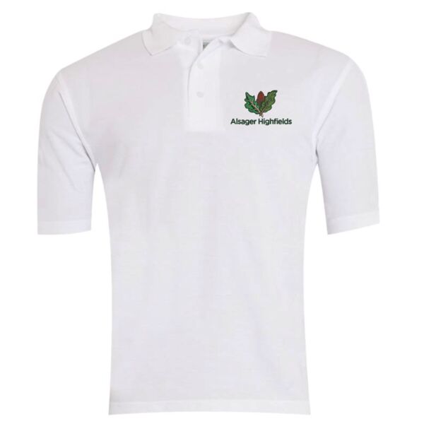 Alsager Highfields Primary White Polo Shirt Thumbnail