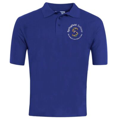 Springfield Secondary (Wilmslow) Polo Shirt Royal Blue Thumbnail