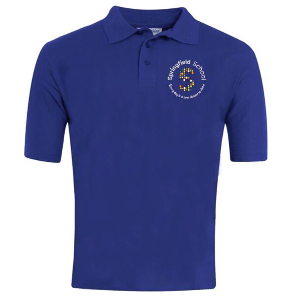 Springfield Secondary (Wilmslow) Polo Shirt Royal Blue Thumbnail