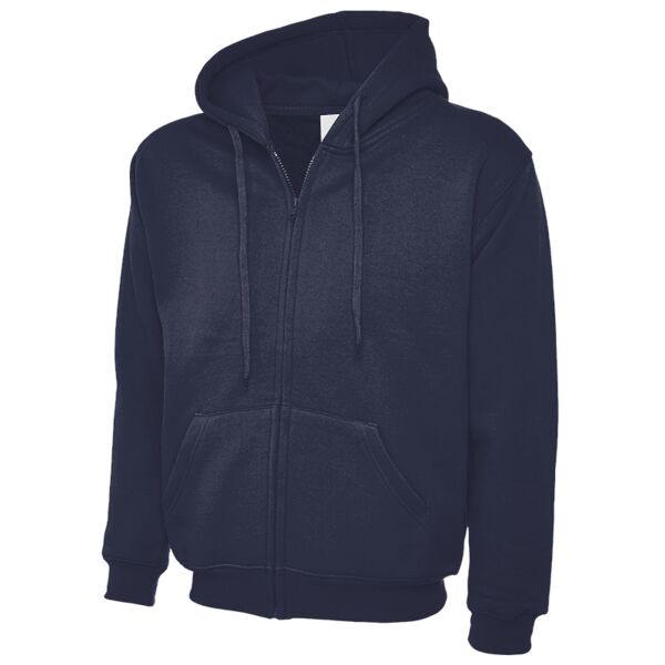 Adults Classic Full Zip Hooded Sweatshirt Thumbnail